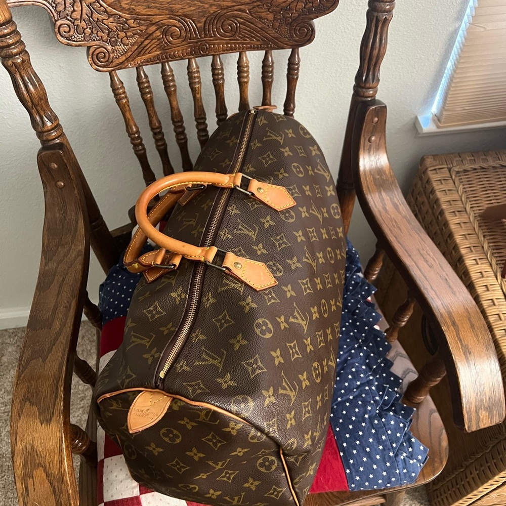 Louis Vuitton Monogram Canvas Keepall Travel Bag - Brown & Tan